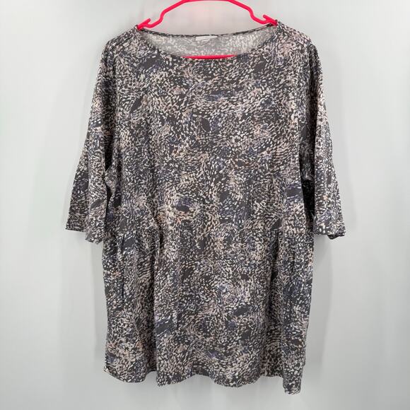 J.Jill Purejill Shirt Size Extra Large Modal Blend Multicolor Grey Tunic Top - Picture 10 of 10